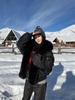 EME Yisheng Yi Faux Fur Balaclava & American Retro MA1 Air Force Jacket Winter Coat