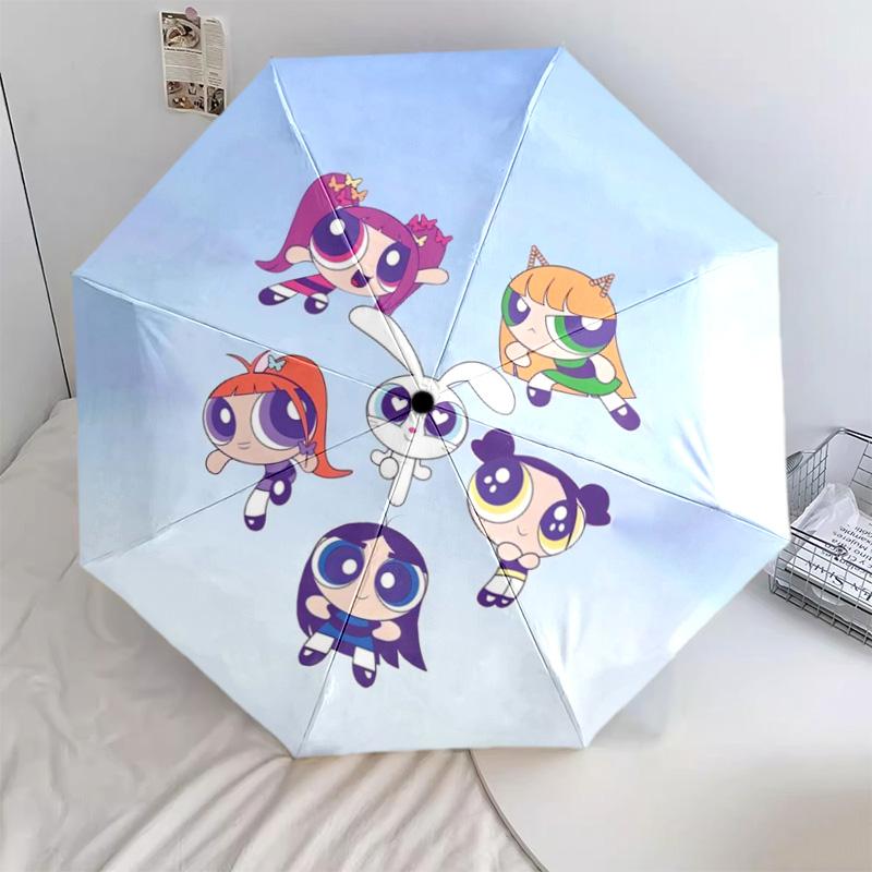 1 шт. Автоматический складной зонт - Мультяшный узор, Портативная и складная конструкция с 52 спицами, Рождественские и новогодние подарки