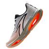 Anta Wormhole Commuting Versatile Running Shoes Fabric Shock Absorption Wear Resistant Low Top Sneakers Men Sneakers Gray Orange 112535543R-4