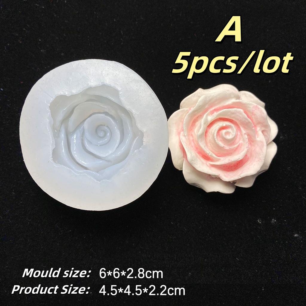 Силиконовая форма для свечи в виде 3D розы, пиона, жасмина. Форма для DIY-изделий из гипса, мыла, смолы. Форма для выпечки шоколадных тортов.