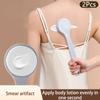 2 шт. Многофункциональный аппликатор для нанесения солнцезащитной мази на лосьон с длинной ручкой, очиститель для тела, щетка для душа, бесплатный аппликатор для нанесения солнцезащитного крема на спину