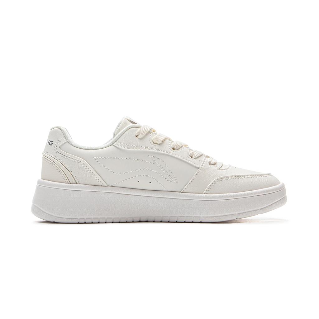 Li Ning Yuan Bao V3 Classic Fashion White Sneakers Retro Versatile Thick Sole Comfortable Rebound Women Sneakers Cloud-White AGCV108-3