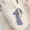 Autumn Winter Women Cardigan Warm Knitted Sweater Jacket Pocket Embroidery Fashion Knit Cardigans Coat Lady Loose Sweaters