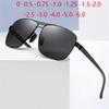 Hot New Driving Anti-Glare Myopia Sunglasses Men Polarized Metal Double Beam Short-Sight Eyeglasses 0 -0.5 -0.75 To -6.0