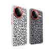 Luxury Graffiti Painted Leather Case for Xiaomi Redmi K80 Pro K80 Metal Button+Hardware Camera Len Large Hole Mobile Phone Cover