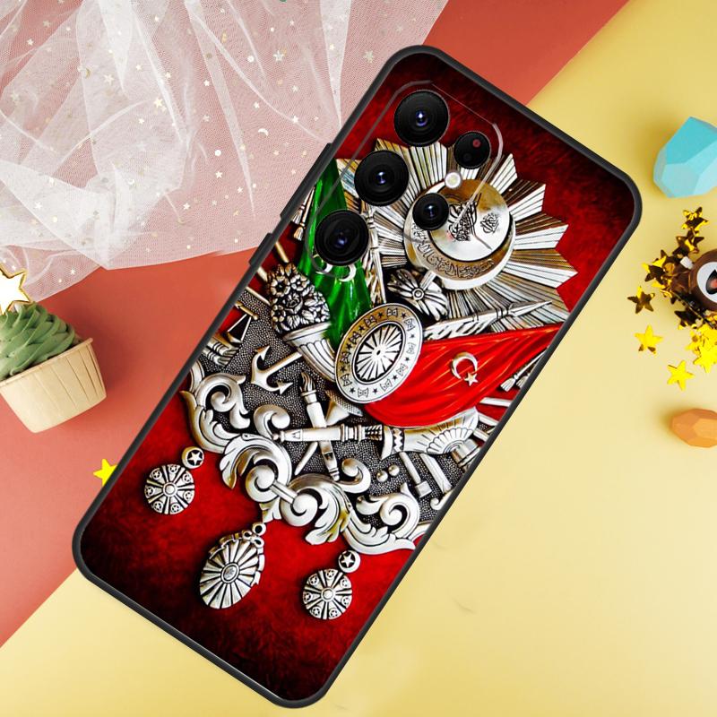 Чехол для телефона с гербом Османской империи для Samsung Galaxy S25 S26 Ultra S21 S20 S22 S23 Ultra S10 Plus S24 FE Чехол Coque