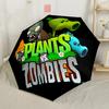 Plants Vs Zombies Приключение Уличный Автоматический Зонт Компактный 8-реберный Дизайн Легкий Прочный Зонт для Ежедневного Ношения Элегантный Зонт