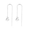 925 Sterling Silver Tassel Link Chain Butterfly Pendent Drop Earring For Women Girls Wedding Party Elegant Jewelry Eh275