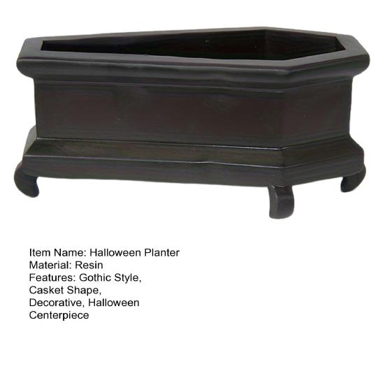 Хэллоуин Кашпо Гроб Готический Цветочный Горшок из Смолы Гроб Цветочный Горшок