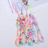Lady Gift Pearl Rope for Keys Phone Lanyard Soft Clay Mobile Phone Chain Phone Case Hanging Cord
