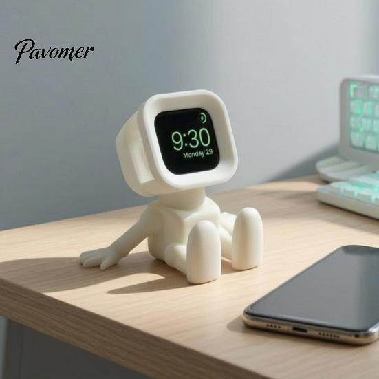 Зарядная станция для часов, 3D-печатная подставка-зарядное устройство, Компактная док-станция в форме робота для Apple Series Ultra/SE/8/7/6/5/4/3/2/1, Пластик
