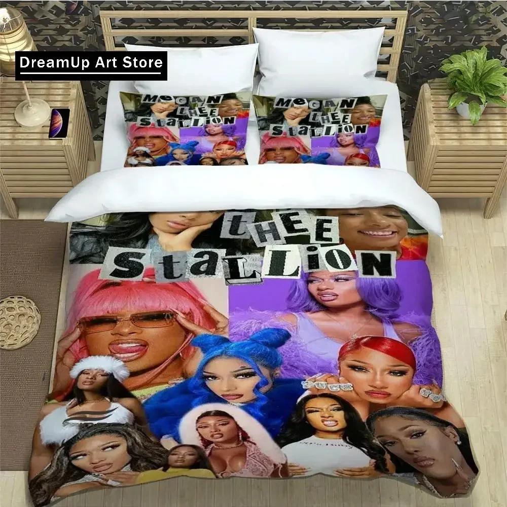 Рэперша Megan Thee Stallion Комплекты постельного белья изысканный набор принадлежностей пододеяльник комплект постельного белья с одеялом комплект постельного белья роскошные подарки на день рождения