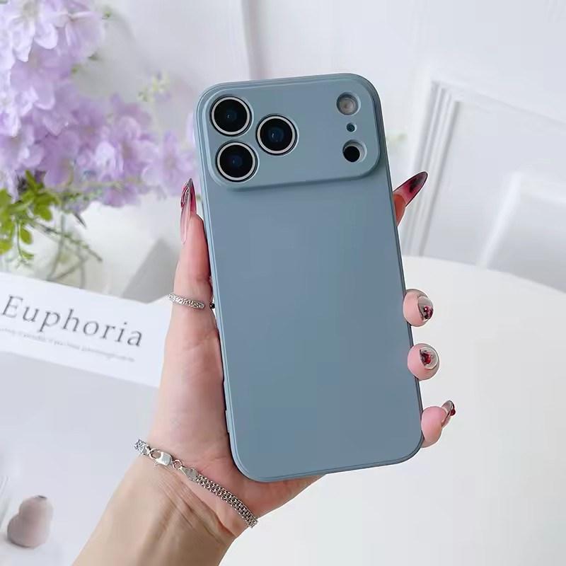 Square Square Liquid Silicone Phone Case for iPhone 17 Air 16 15 14 11 Pro Max Plus 12 13 Mini XR Xs 7/8 SE 16E trataLuxury Camera Protective Cover