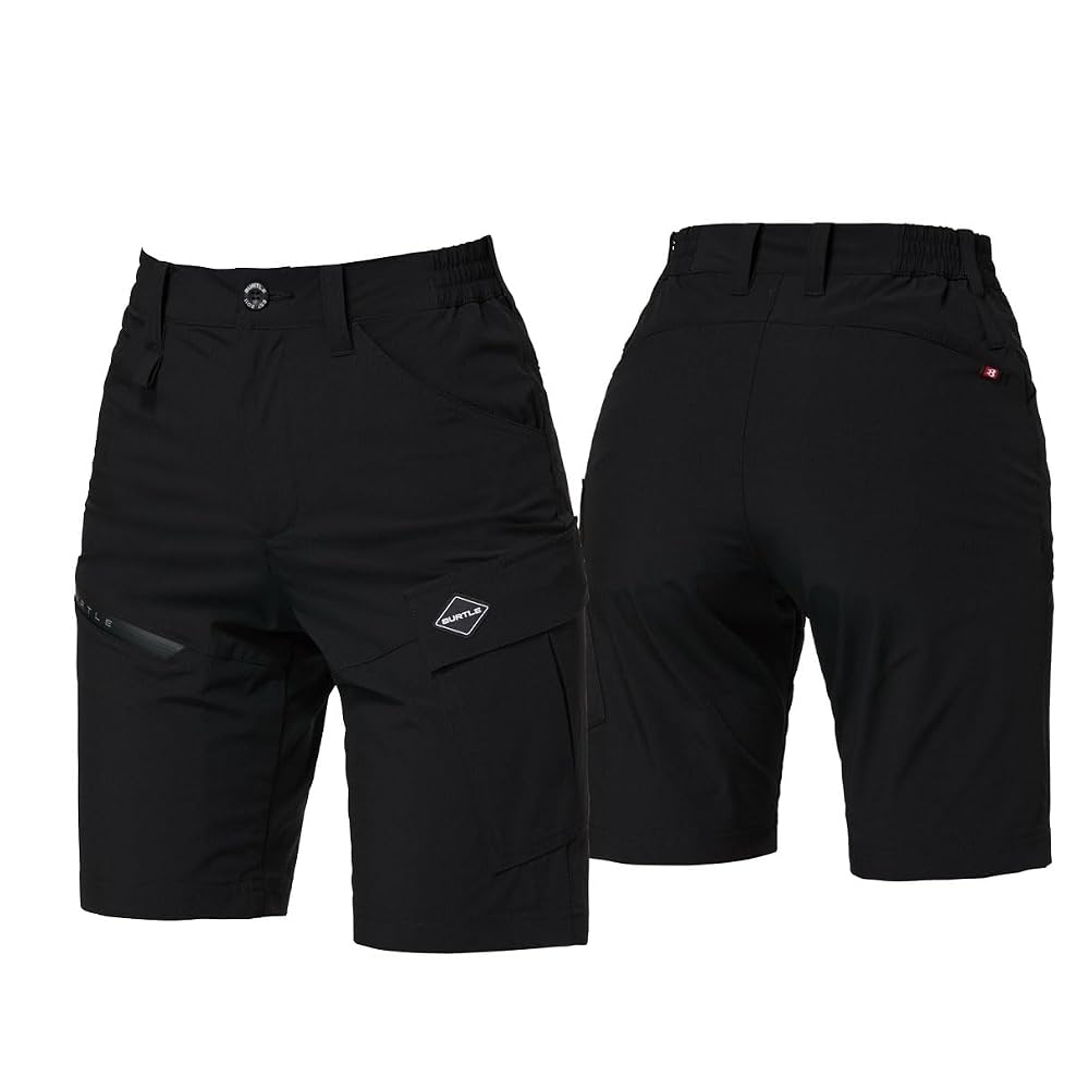 BURTLE Short Cargo Pants, Unisex, Spring/Summer, Black, 1027, Size 35 (S)