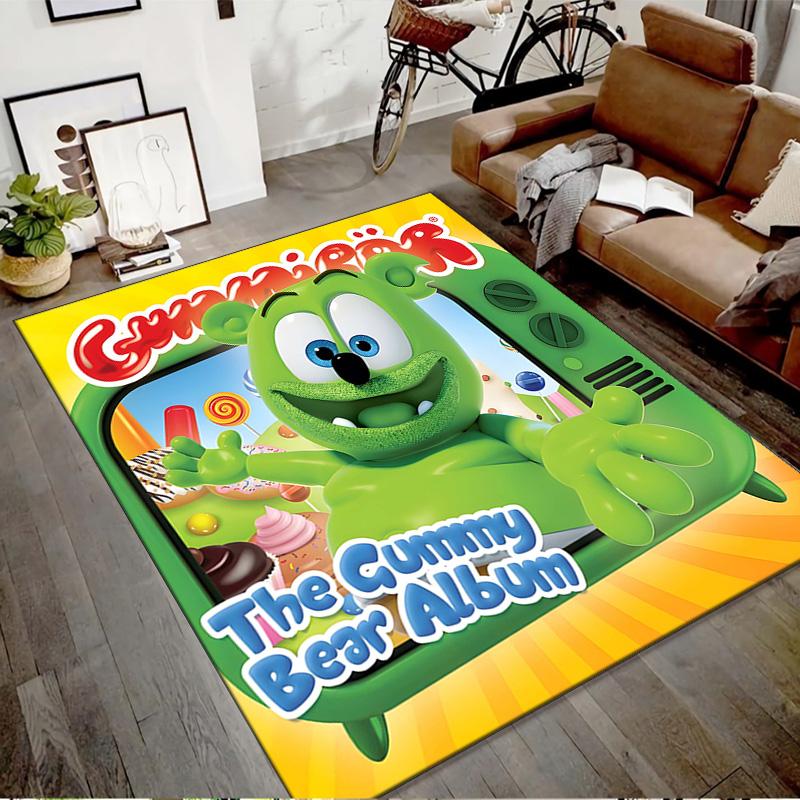 1pc Gummy Bear1 Design Printed Area Rug Carpet for Bedroom Living Room Home Decor Rugs Mat Non Slip Mat Rug for Bedside