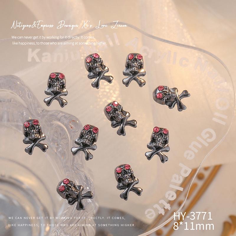 Хэллоуин, сплав для ногтей, индивидуальные капельные масляные украшения, голова тыквы, череп, аксессуары, гальваническая дрель для ногтей