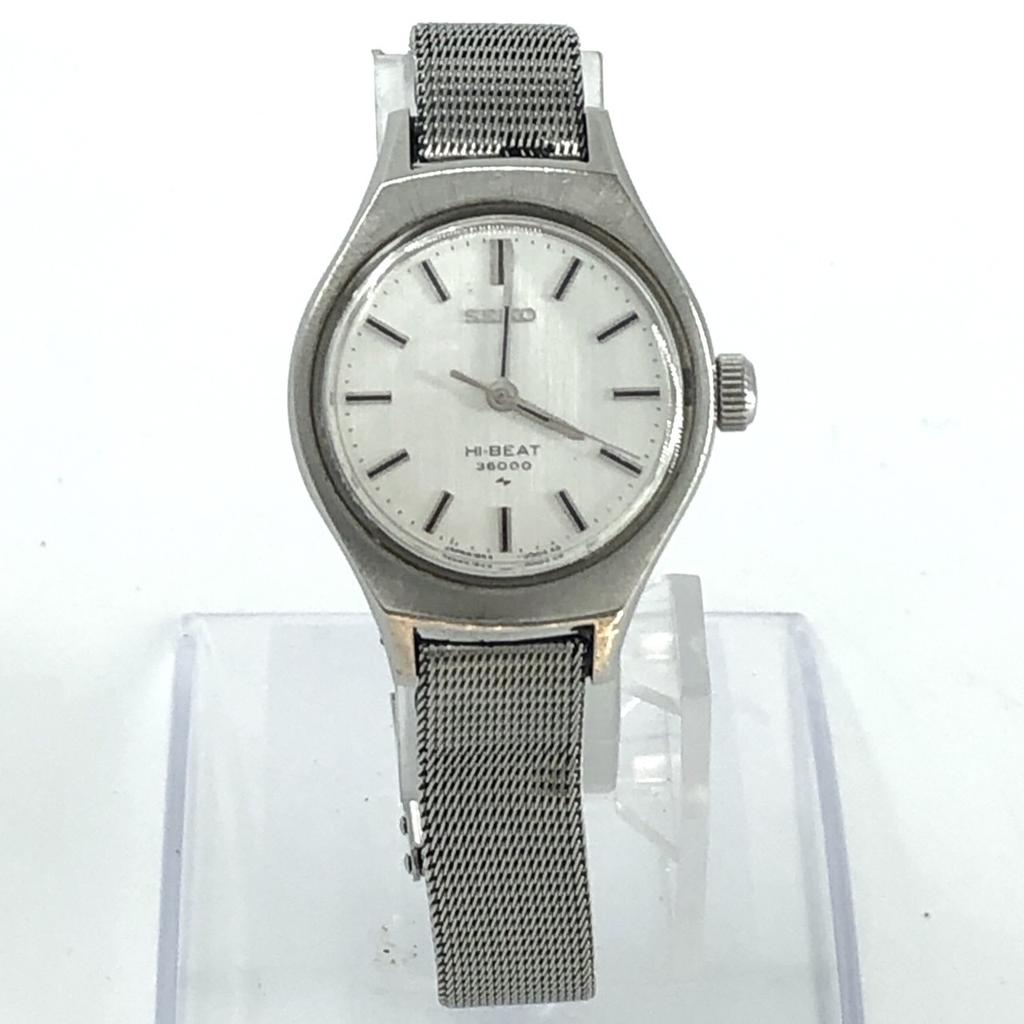 Хорошо работают SEIKO Винтажные HI-BEAT 36000 1944-0012 250530 Около 1972 г. С ручным заводом Нержавеющая сталь Серебристый циферблат Женские часы ВОДОСТОЙКИЕ 3 стрелки