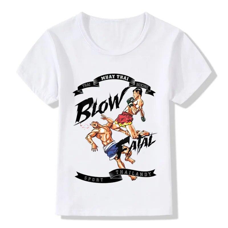 Ultimate Fighting Muay Thai Hardcore Fight Design Детские рубашки ST Детская повседневная одежда Модные топы для мальчиков и девочек Футболки
