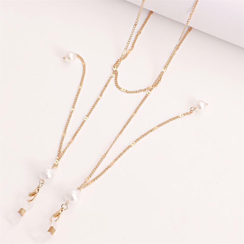 Ремешок для маски для лица, солнцезащитные очки, цепочки для очков, ремешок для маски, противоскользящая цепочка для проигрыша, жемчужная цепочка для очков