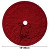 Household 18 in Knitted Christmas Tree Skirt Red/White Round Christmas Tree Mat Polyester Christmas Tree Carpet Shopping Mall