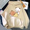 Wake Up Lazy DuDu It’s Shopping Time Hoodies Cute Bubu Panda Bear Print Sweatshirt Korean Styele Tops Women Clothes Men Pullover