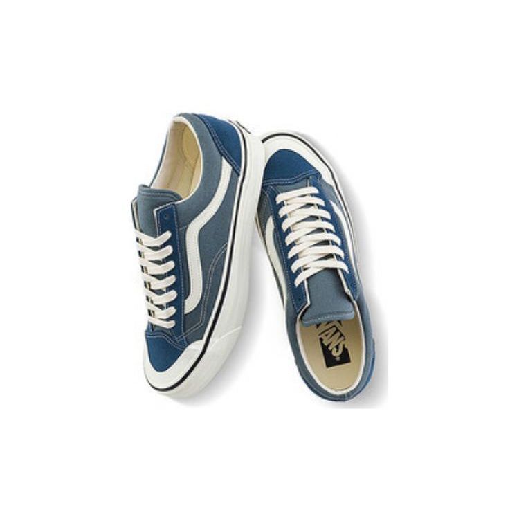 Vans Old Skool Reissue 136 Comfortable Versatile Low-Top Skate Shoes Unisex Sneakers Blue VN000MT6DDN