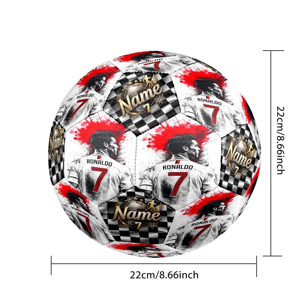 CR7 Ronaldo's Juventus Cr7 Legacy Customize Your Name Size 5 Soccer football Machine-Stitched Indoor/Outdoor Training and Matches Personalized Printin