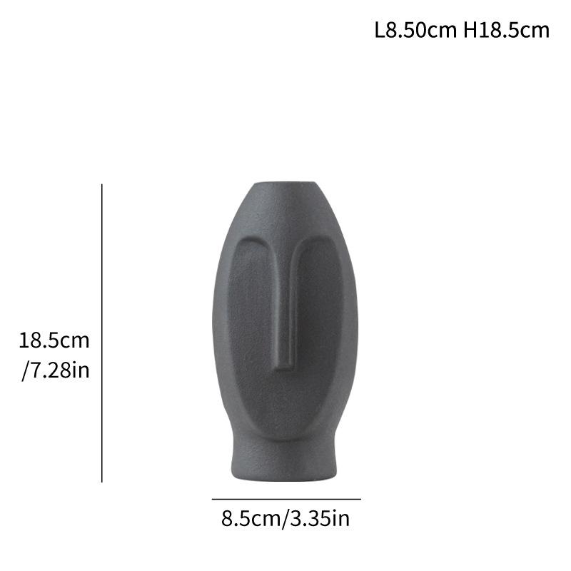 Ваза в скандинавском стиле Simple, креативная скульптура лица, керамическая ваза, контейнер для сухих и влажных вещей, легкое роскошное украшение для дома