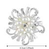 Metal Flower Brooch for Women Versatile Pearl Brooch Jewelry Brooches  Party Clothing Accessories