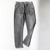Leftover Foreign Trade Orders: Summer Thin Smoke Gray Straight-Leg Jeans for Men, Slim-Fit Tapered Casual Pants for Spring and Autumn