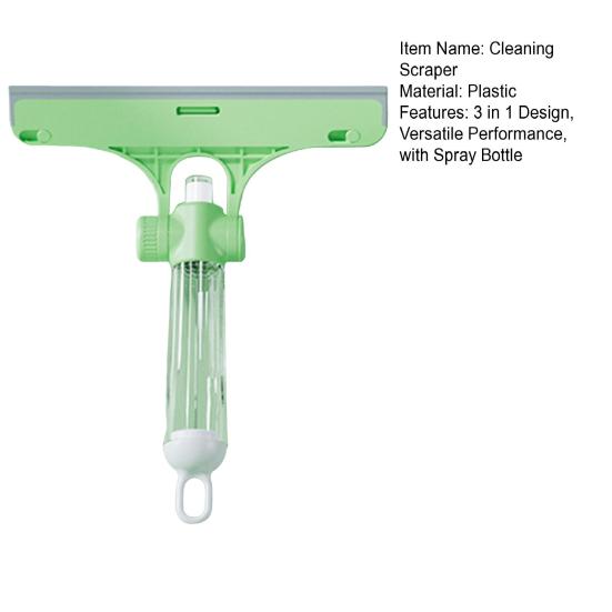 Скребок для мытья стекол 3-в-1 с распылителем, эргономичной ручкой, профессиональный скребок для чистки, набор скребков для окон