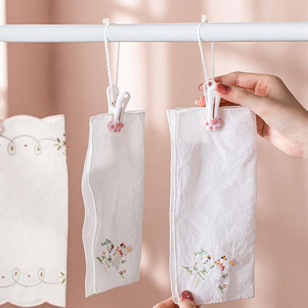 Kawaii Cat Claw Clothespin Plastic Food Bag Clip Multifunctional Clothes Pegs Home