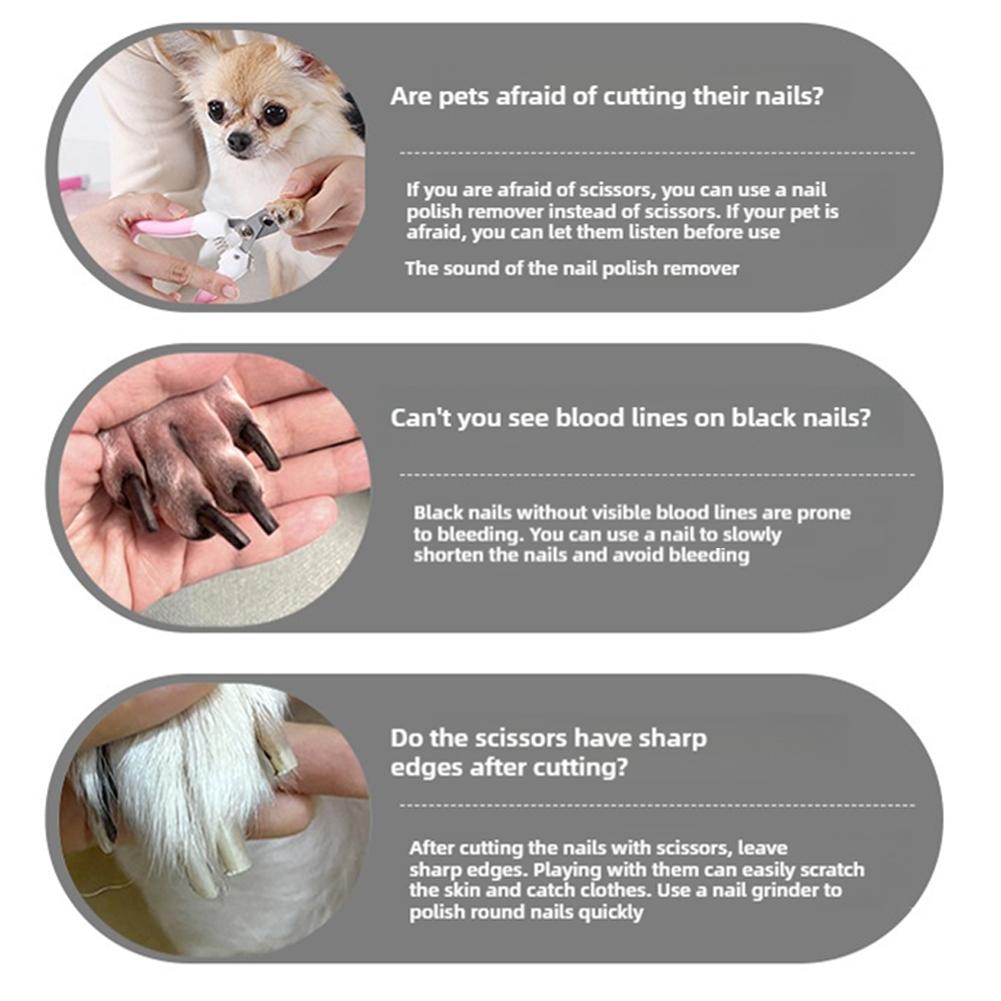 Electric Pet Nail Clipper USB Charging Dog Nail Grinder Portable Puppy Cat Nails Pet Grooming Tools for Small Medium Large Dogs