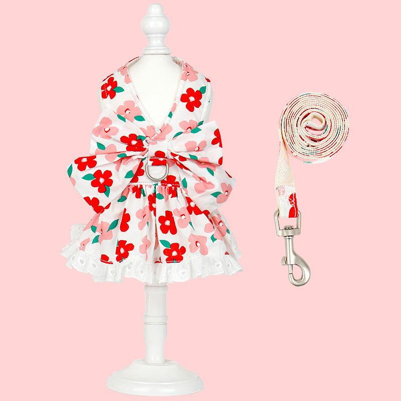 Товары для животных Поводок для собак Летняя тонкая юбка для маленьких собак Шлейка для кошек