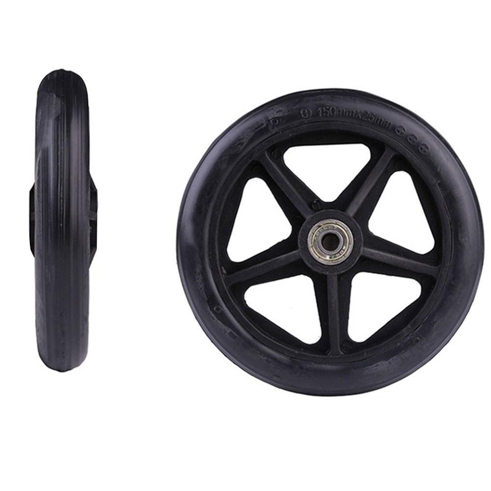 Rubber Shopping Cart Wheels 6/7/8Inch Wheelchair Front Castor Universal Solid Tire Wheel