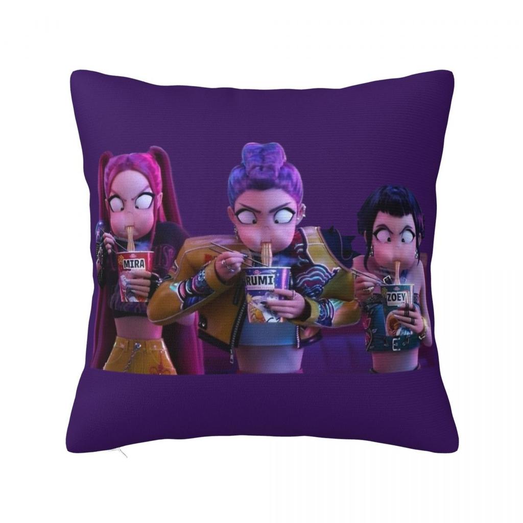 Huntrix Наволочка квадратная Декоративная подушка Kpop Охотники на демонов 45*45 см Наволочки для подушек