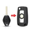 KEYYOU With Cutting Service Modified Upgrade Flip Key Remote Key Shell Case For BMW E38 E39 E46 X3 X5 Z3 Z4 1/3/5/7 Series