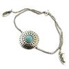 [P8156] - Silver Turquoise 'Boho' Designer Bracelet - 18 Mm