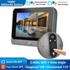 4.3" Smart Tuya 1080P WiFi Door Bell Eye Peephole Camera 5000mAh Battery PIR Motion Detector IR Home Digital Viewer