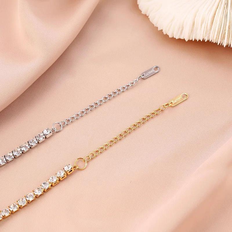 2026 New In Stainless Steel Bracelet For Women Adjustable Tennis Braclet Luxury Zirconia Braslet Girlfriend Gift Pulsera Femme