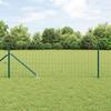 VidaXL Euro Fence with 7 Posts 0.6x10 M - Galvanized Steel Green 3350561