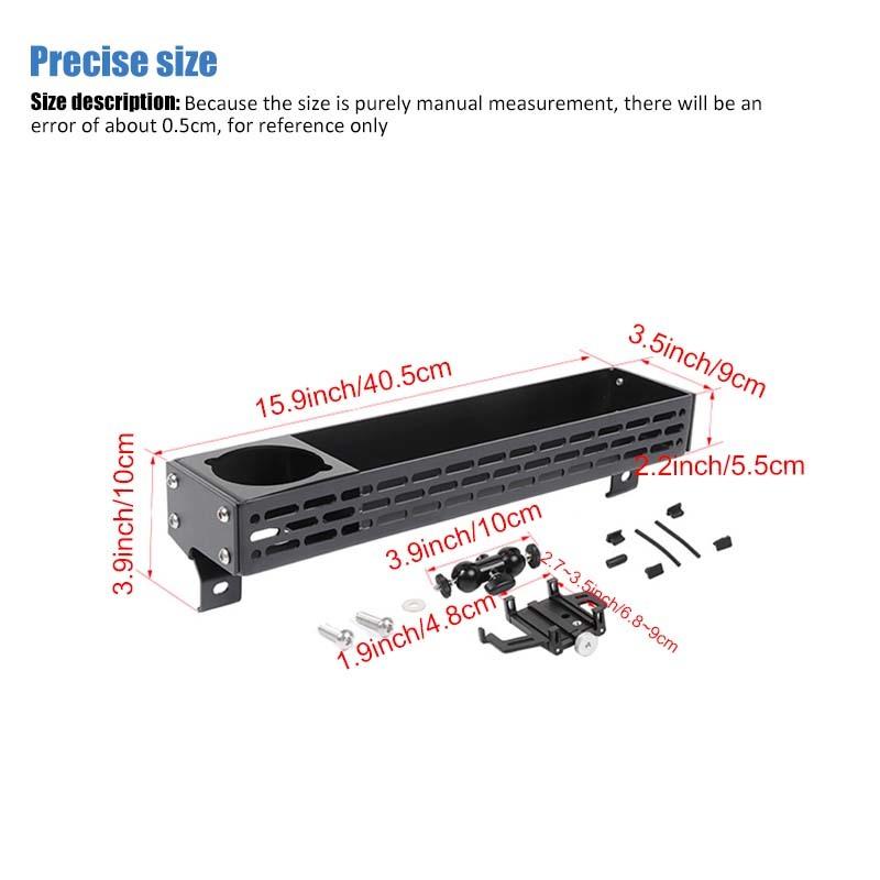 Подлокотник для второго пилота, ящик для хранения, держатель для мобильного телефона, аксессуары из алюминиевого сплава, подходят для Suzuki Jimny 2019 Up, автомобильные аксессуары
