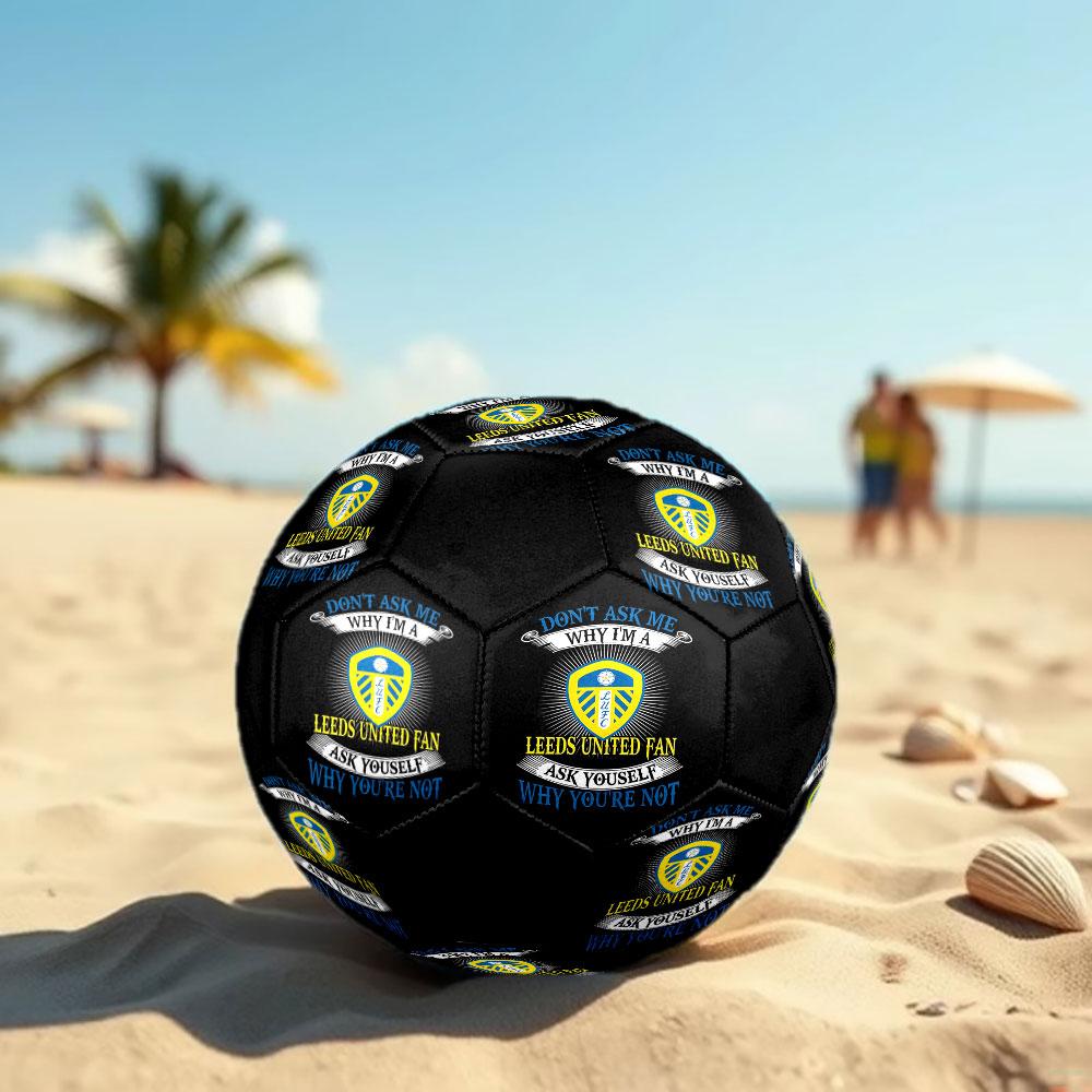 1pc Leeds United Football Club Soccer Ball Size 5 Indoor Soccer Ball Fashion Colorful Backyard Game - Great For Sports Fans Gift HE41