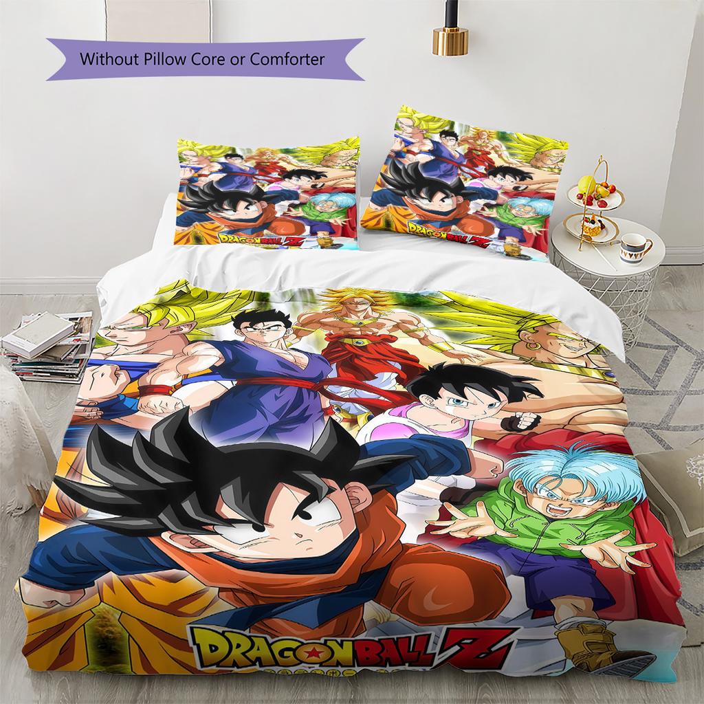 Dragon Ball Trendy Bedding Set Durable Duvet Cover Soft Breathable for Bedroom Hotel