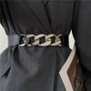 Fashion Chain Belt Elastic Metal Waist Belts for Women Ladies Coat Dress Belt Waistband