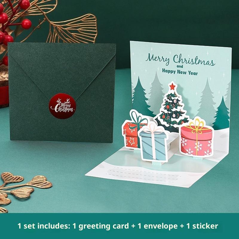 3D Поздравительные открытки с Сантой Складная открытка Счастливого Рождества и наилучших пожеланий Рождественский подарок на Новогоднее благословение Открытка-благодарность для украшения