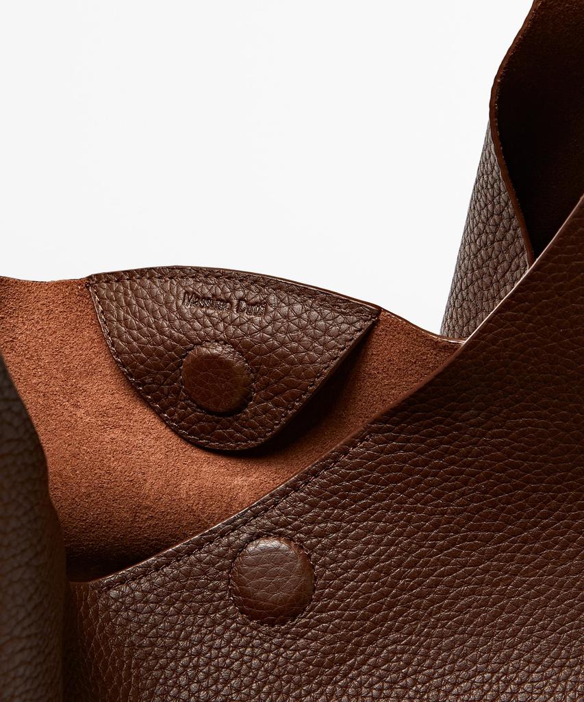 Massimo Dutti Napa Leather Medium Shoulder Bag
