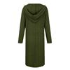 Women's Cardigan Solid Color Hooded Long Personality Sweater Jacket
