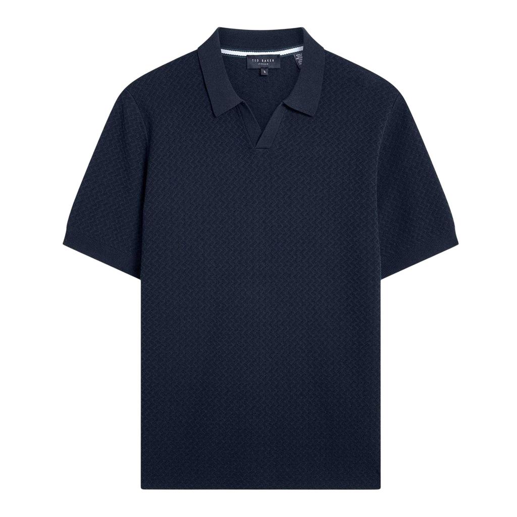Ted Baker Mens Zig Zag Knitted Polo Shirt
