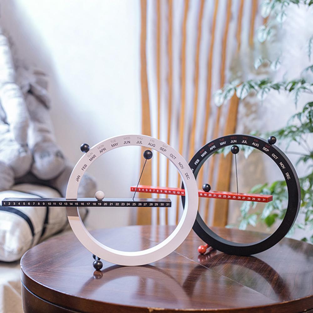 Магнитный шар вечный календарь с месяцем, неделей, датой, настенный календарь, новинка, настольное украшение, календарь для спальни, орнамент, подарки